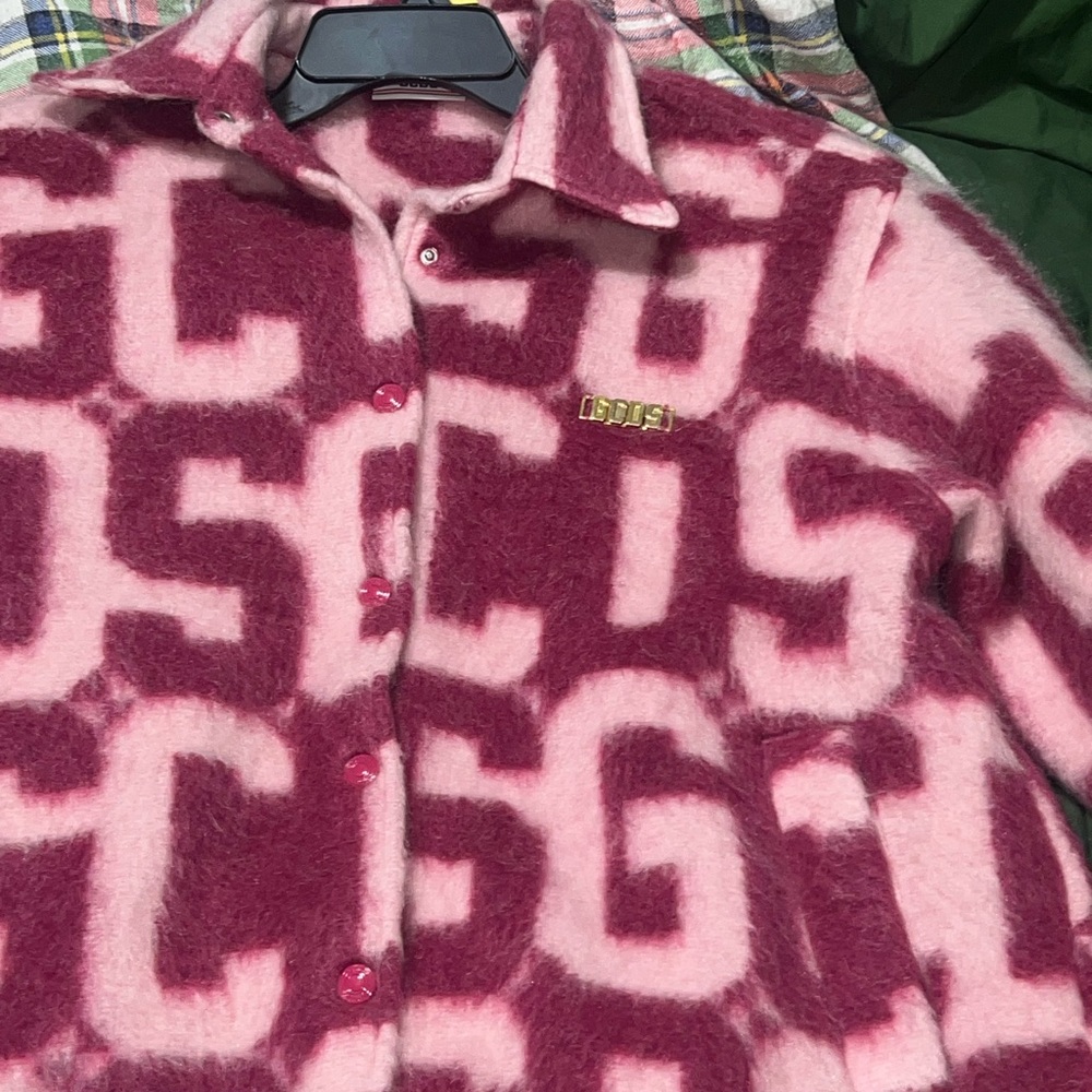 Valentino Pink and Red Button Down Shirt